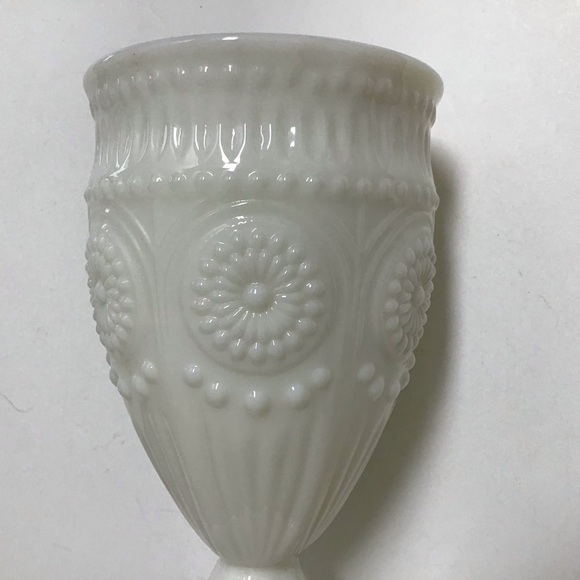 The Pioneer Woman Adeline Snow Milk Glass Goblet Tumbler Chalice White Gibson - Picture 6 of 16
